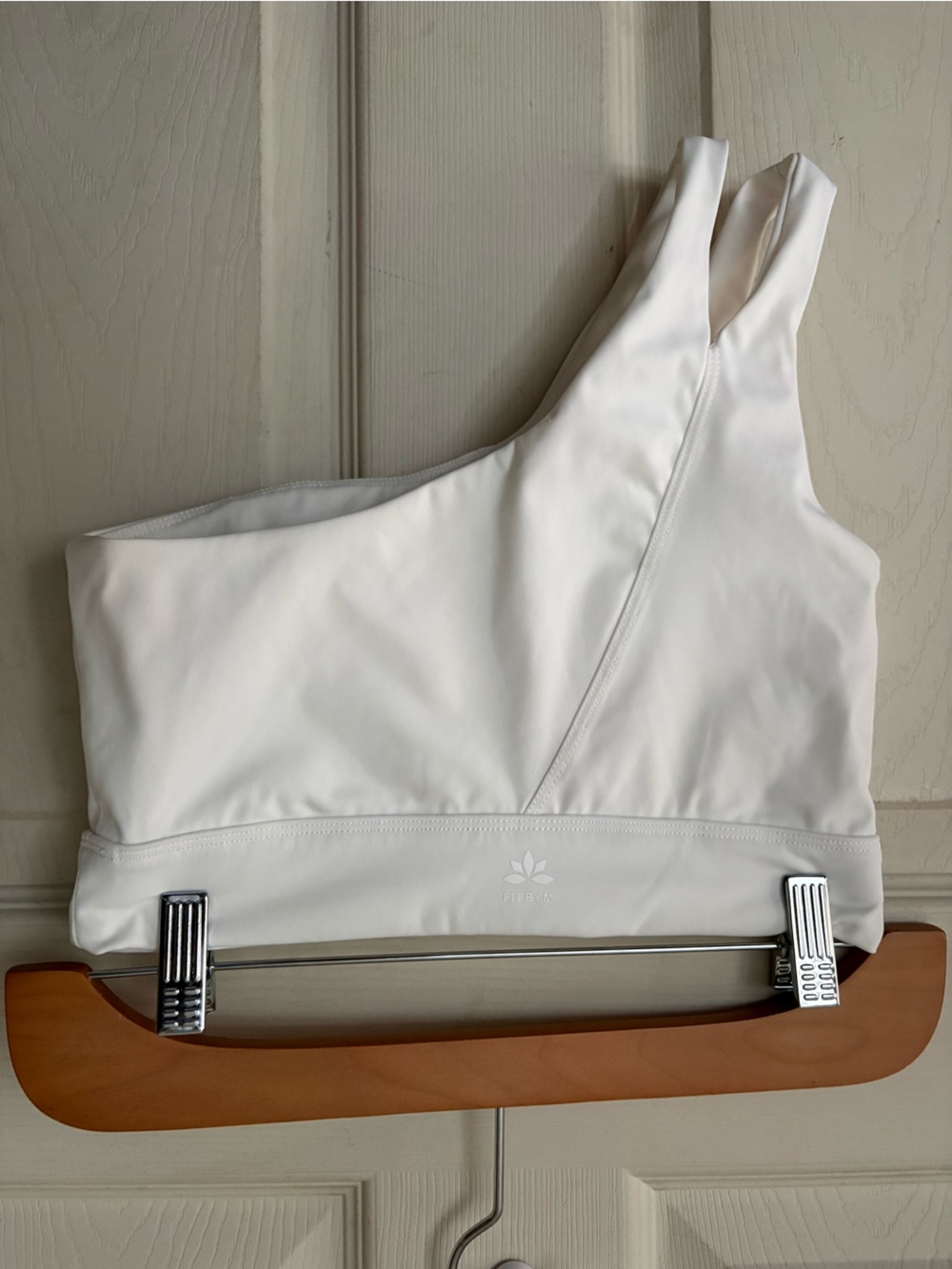 White Women's Athletic Top One Shoulder